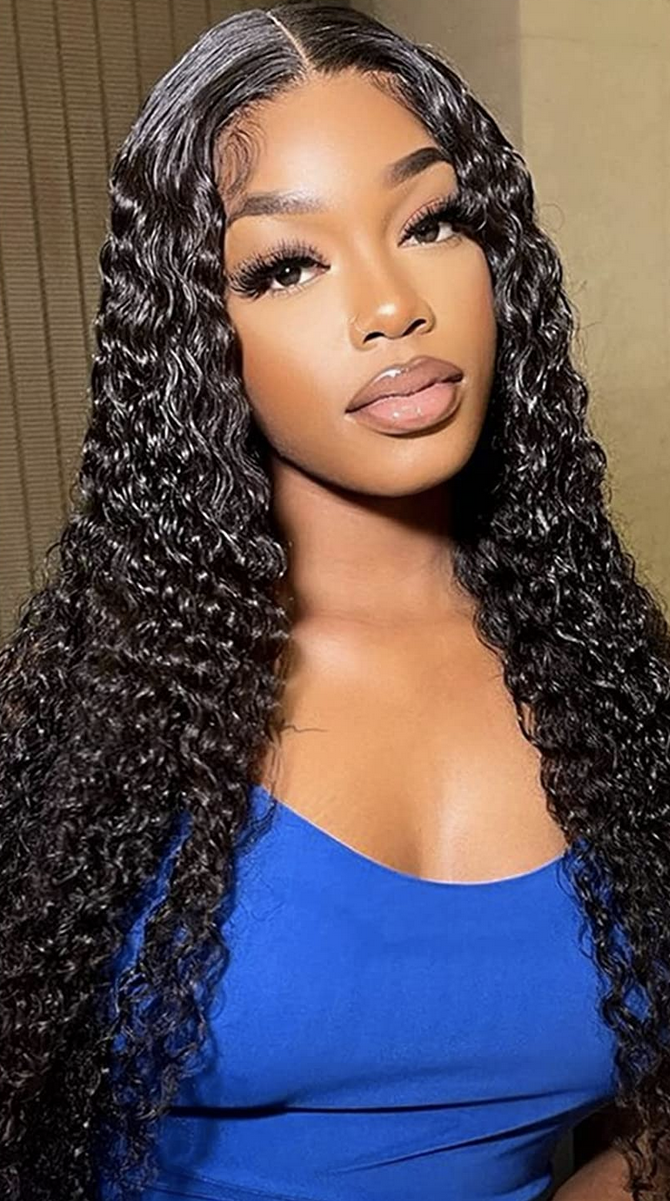 Cheta-(MIRROR LACE) Invisible Knots Lace Wig -Wet & Wavy- 2in1 Straight to Curly Human Hair