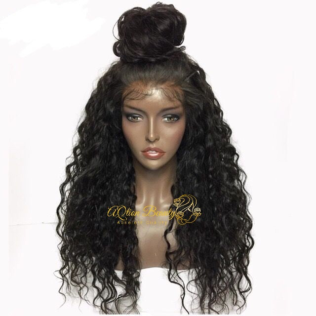 Jenelle-Raw Indian Curly Transparent Lace Front Wig 13x5